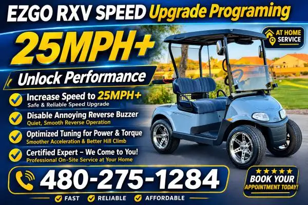 Golf Cart EZGO RXV Speed Programing