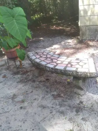 Concrete Outdoor 3-Piece Bench