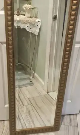 Mirror wall decor solid wood frame long tall vertical horizontal bedroom bathroo