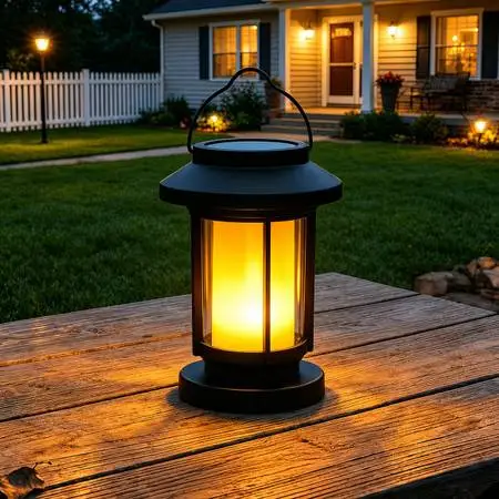 [NEW] Flickering Solar Glass Lantern