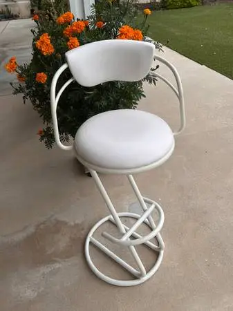 Vintage postmodern modern tubular barstool.