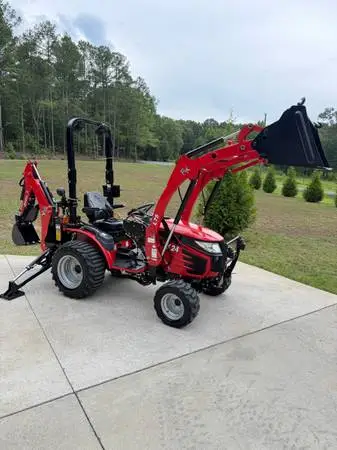 2022 RuralKing RK24 4x4 Tractor w/ Loader, BackHoe, 3rd Function ONLY 149 HOURS!