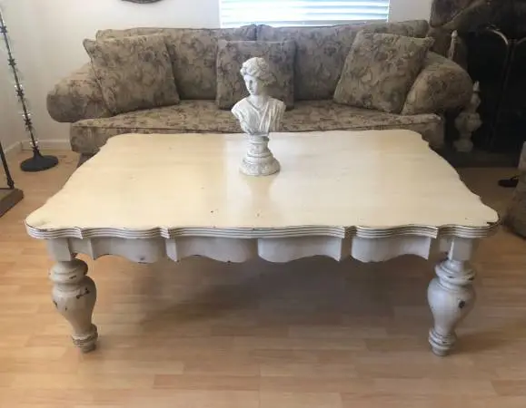 Distressed Farmhouse Painted Wood Coffee Table