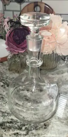 Elegant Antique One Ring Ships Decanter