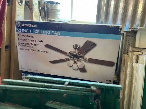 Westinghouse 52 inch ceiling fan new