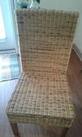 Large Wicker High Back Chair