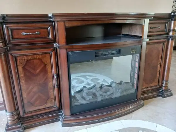 Fire place tv stand entertainment center