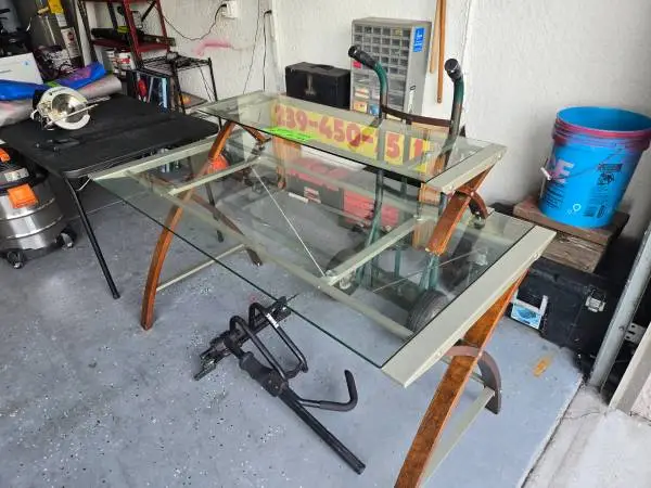 Glass desk
