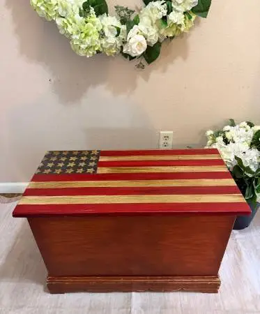 Antique Americana Chest/Toy Box-PRICE REDUCED!