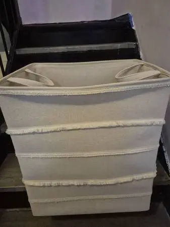 ABC Carpet- Fabulous Large  Hamper With Canvas Handles