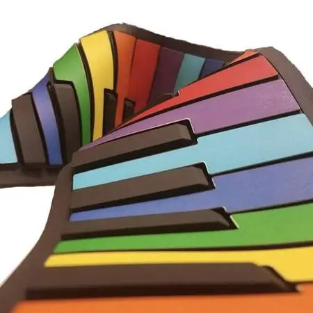 Mukikim Rock And Roll It Hand Roll Rainbow Piano Flexible Keyboard Toy