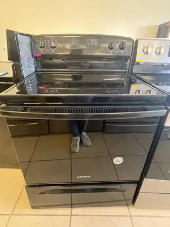 STOVE GLASS TOP AMANA BLACK