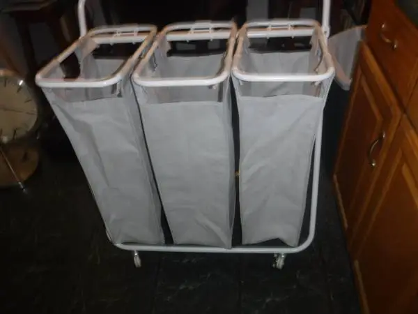 Laundry Cart with 3 Bag Compartments Like New