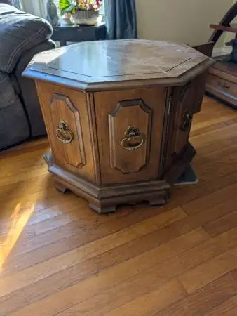 Octogon Maple End Table