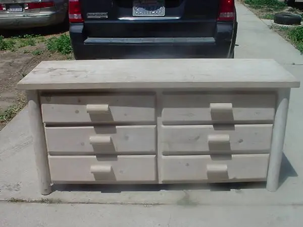 6 drawer dresser whitewash solid wood