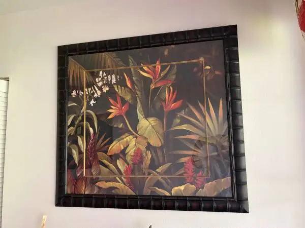 Wood framed Tropical Print