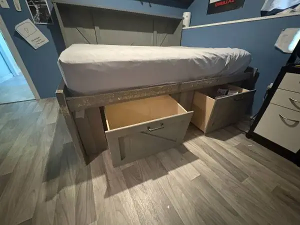 Captains full size bed