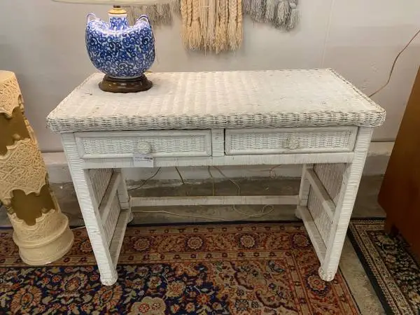 Vintage Wicker Desk/Table