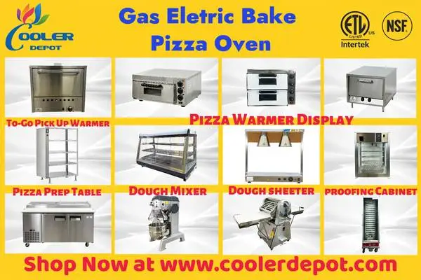 LP Gas Electric Pizza Oven Pizza Prep Table Warmer Mixer Dough Sheeter