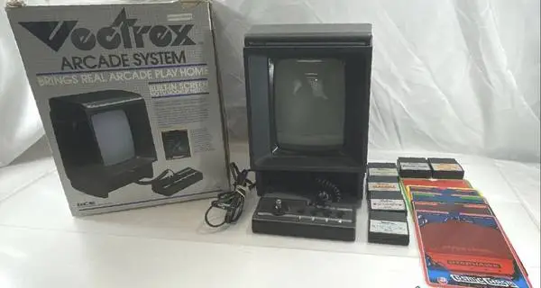 Vectrex Video Game System with box and games