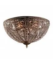 Elk lighting 5963-6 elizabethan 6 light flusmount in dark bronze