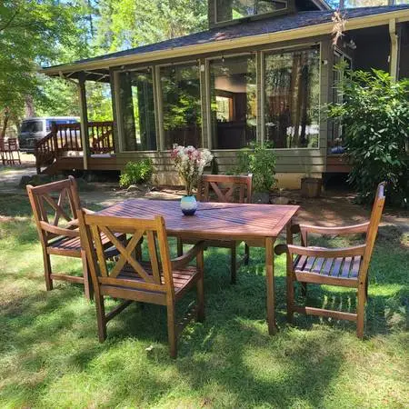 Solid Wood Outdoor Patio Table And Chairs Teak?