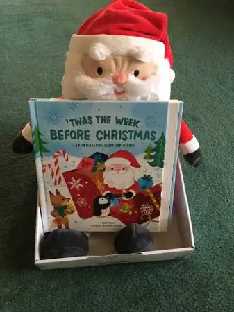 HALLMARK PLUSH SANTA AND INTERACTIVE CHRISTMAS  BOOK - NEW!