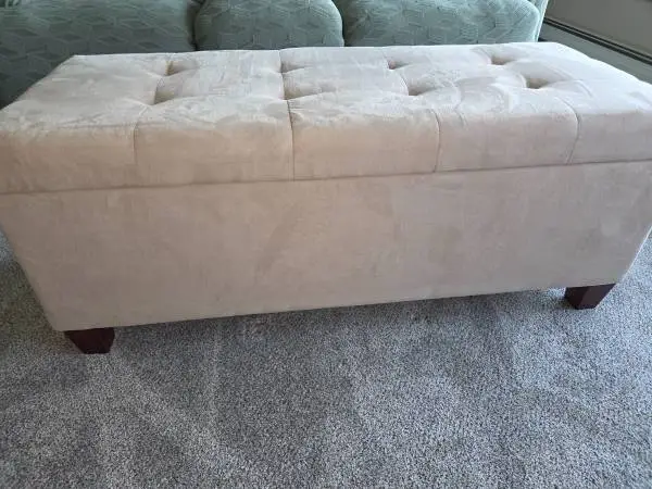 Microfiber Storage Ottoman
