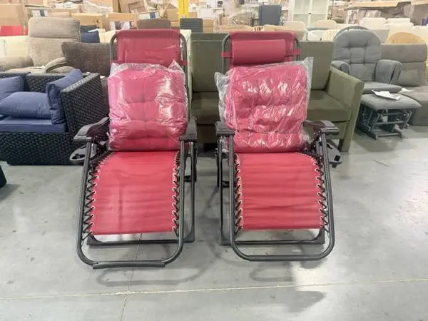 Oversized XXL Folding Zero Gravity Reclining Loung Chair (Set Of 2)
