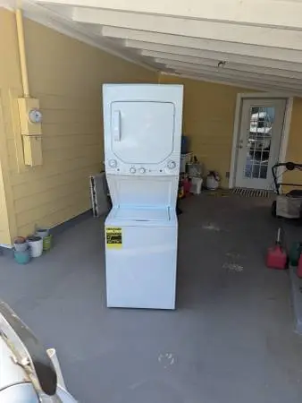 GE stacking washer dryer combo