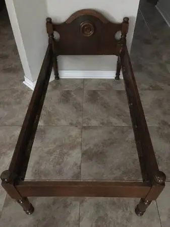 Antique Victorian Youth Bed-solid Walnut
