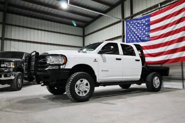 1-OWNER 2022 RAM 2500 4X4 CUMMINS LEVELED CLOTH NEW 35S CM FLATBED