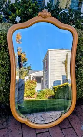 hardrock maple mirror-original bevelled glass