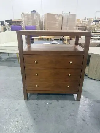 Joss & Main Celine 27 3-Drawer Nightstand Walnut Brand New