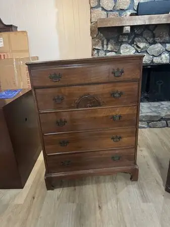 Vintage Solid Walnut Chest of Drawers / Dresser (Springfield Furniture