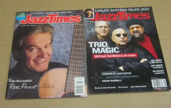 JazzTimes Magazines Aug 92 , Aug 07 John McLaughlin, etc