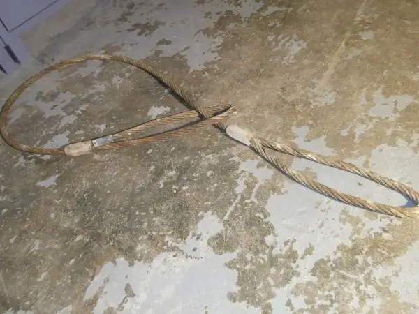 13 Ft x 1 1/8 Metal Wire Rope Sling Single Leg Lifting
