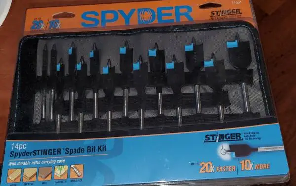 14 pc Spyder Stinger Spade Bit set