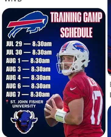 (3) BUFFALO BILLS TRAINING CAMP TICKETS Thursday August 6  FOR TRADE