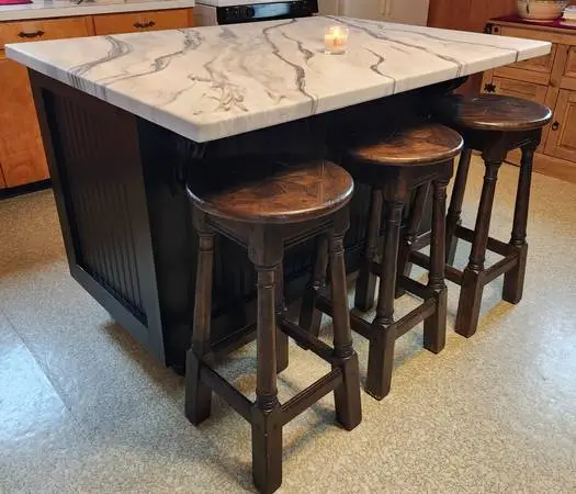 3 Solid Wood Barstools