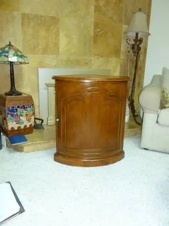 Bathroom Corner Cabinet Solid Wood Storage