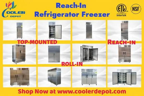 Commercial Reach-in Top Mounted Roll-in Refrigerator Freezer