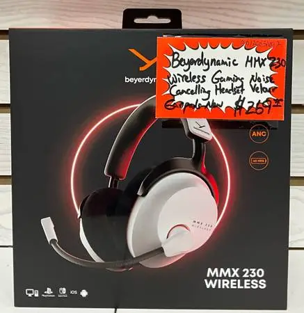 Beyerdynamic MMX 230 Wireless Gaming Noise Cancelling Headset Velour Earpads New