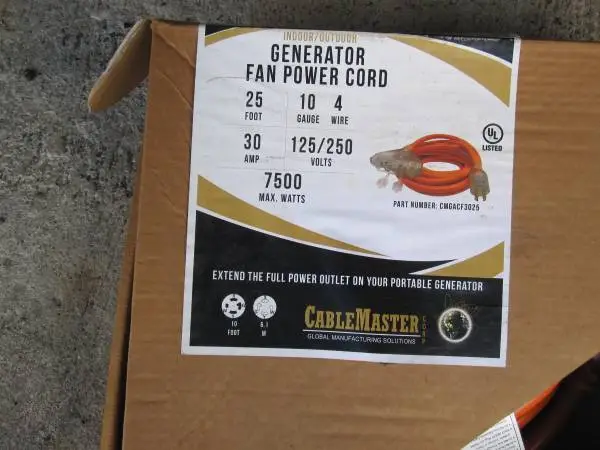 HEAVY DUTY GENERATOR CABLE NEW