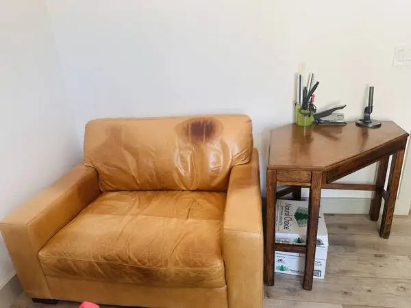 Leather Armchair & Corner study desk