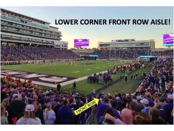 2 TICKETS KANSAS STATE WILDCATS 2026 - FRONT ROW LOWER CORNER AISLE!