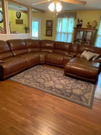 Leather sectional sofa