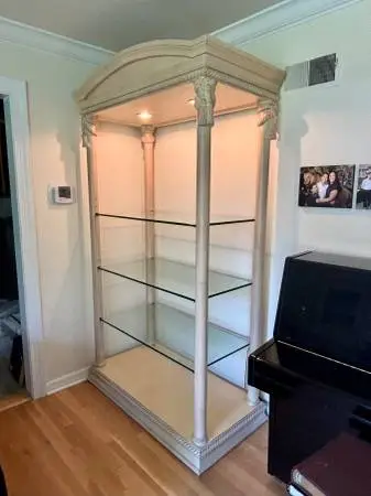 Lighted Etagere Display Cabinet