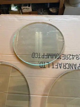 spancraft 14 diameter (2) and  12 diameter table top glass excellent