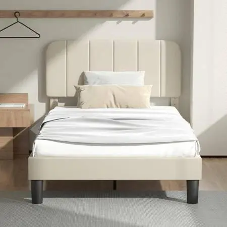 Upholstered Twin Bed with Headboard